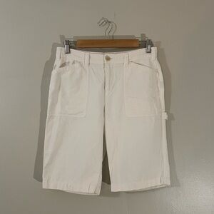 Vintage Ralph Lauren coastal resort white linen Bermuda shorts size 4